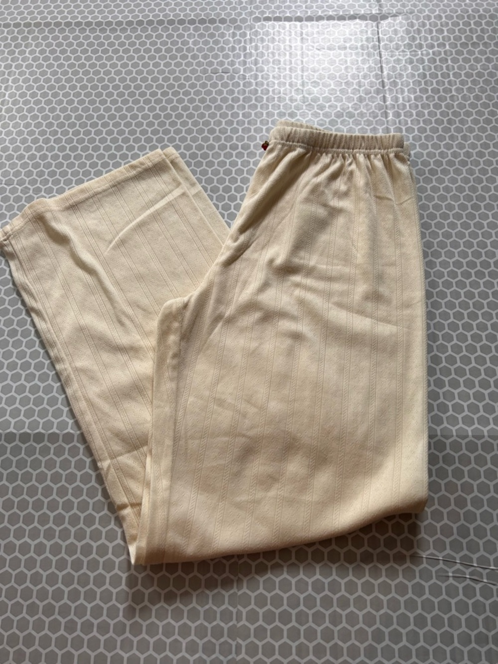 Women's Cream Knit Lounge Pajama Pants